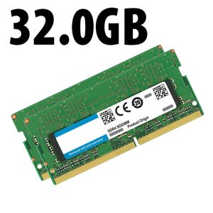 (*) 32.0GB (2 x 16GB) Major Brand PC4-19200 DDR4 2400MHz 260-Pin SO-DIMM Memory Upgrade Kit