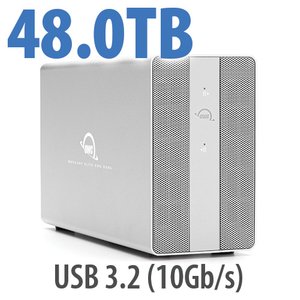 48.0TB OWC Mercury Elite Pro Dual RAID Storage Solution with USB 3.2 (10Gb/s) + 3-Port Hub.