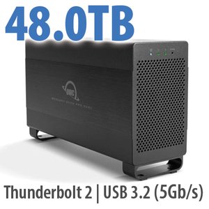 48.0TB OWC Mercury Elite Pro Dual RAID Thunderbolt 2 + USB 3.2 (5Gb/s) External Storage Solution