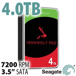 (*) 4.0TB Seagate IronWolf Pro NAS Enterprise Class 3.5-inch SATA 6.0Gb/s 7200RPM Hard Drive